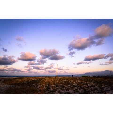 【写真のある部屋】夕刻の空を架ける風 ☆ポストカードサイズ