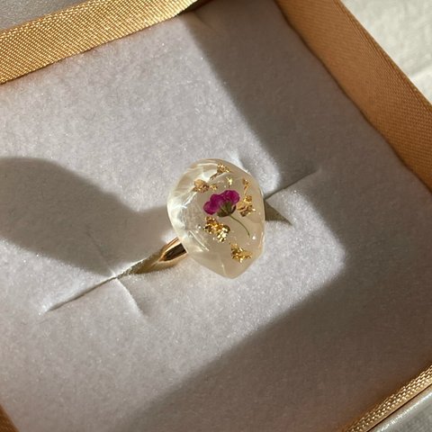 小花のピンキーリング Flower Pinky Ring