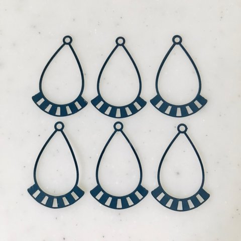 Navy Blue Designed Drop Pendant Tops