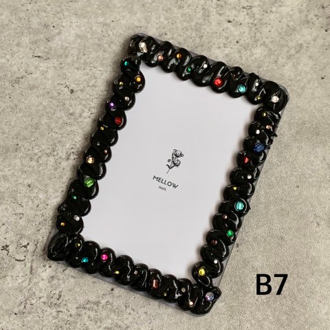  【B7トレカケース】硬質ケース ホイップデコ　『jewelry』no.25       black × mix color bijou