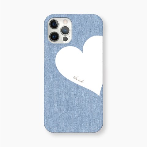 Big Heart♡Denim　スマホケース　iPhoneケース