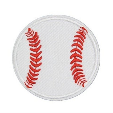 1枚 野球 ワッペン ボール 入学 アップリケ 刺繍 アイロンワッペン