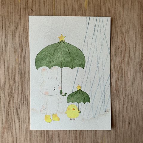 sold out「通り雨」原画　送料無料　　