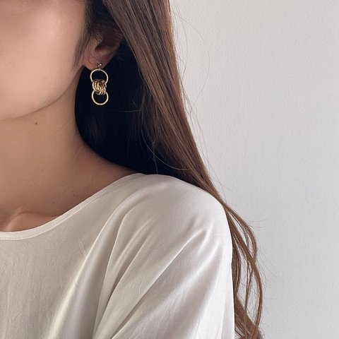 combination earrings | 2color