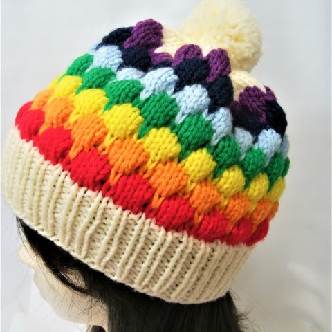 虹色帽子②