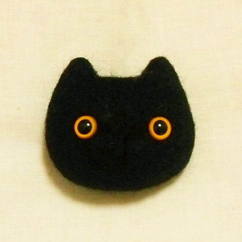 黒猫フェルトブローチ