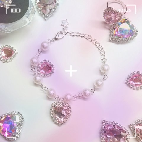 ゆめかわBijoux Sugar Pearlブレスレット♡(Pink)