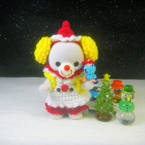 🧸🤡ハニーベアちゃんの　ピエロなお洋服セット🤡🧸