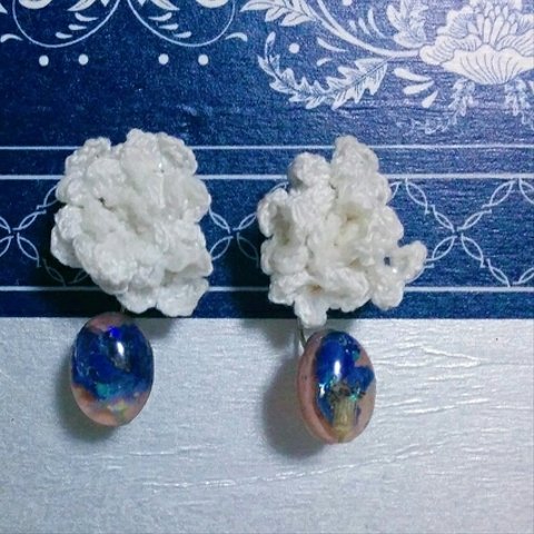 【Pierce　2way】White × Blue