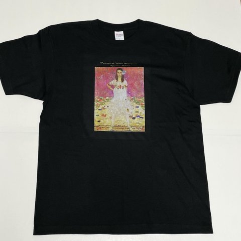 クリムト メーダ・プリマヴェージの肖像　綿5.6オンスTシャツ　Lサイズ　黒　SMLも有り