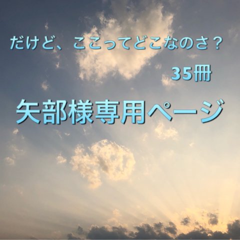 矢部様専用「だけど、ここってどこなのさ？」35冊