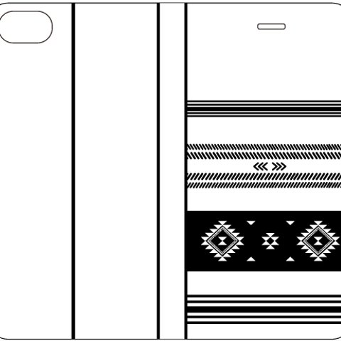 myn59様　カスタムオーダー作品 (iPhone 8用　手帳型 / iPhone 7用　はめ込みタイプ　天然木彫刻ケース) 