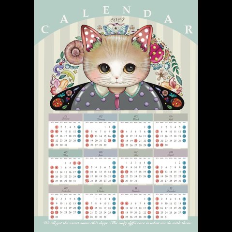 2024年ポスターカレンダー　猫