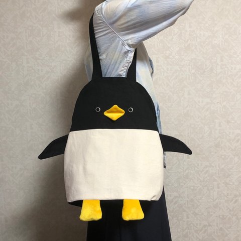 🐧帆布 ペンギン 大トート🐧再販22                                ビッグトートバッグ