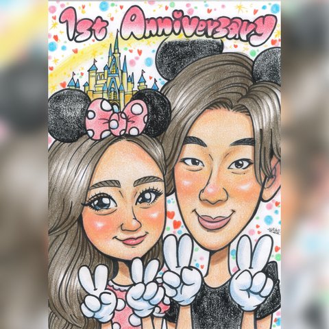 似顔絵オーダー♫  家族や大切な方へ記念日プレゼント♡ 還暦　古希　喜寿祝い　結婚式　ウェルカムボード　誕生日　出産祝いなどありがとうの気持ちを込めて💕✨