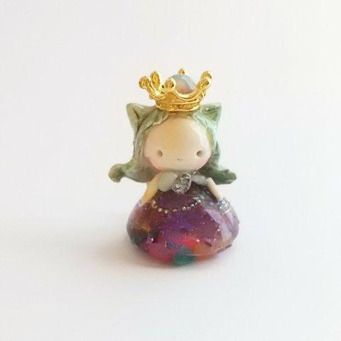 猫耳プリンセスのミニオルゴナイトドール(紫)