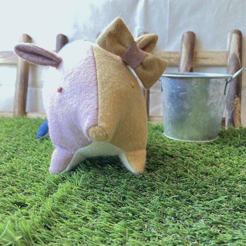 放牧はじめました＾＾　『ぶたこ』ぬいぐるみ　レトロポップカラー