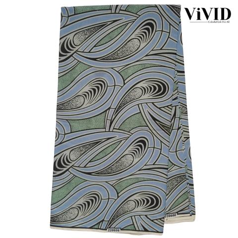 <ViVID>アフリカ布2 90cm×117cm 水色