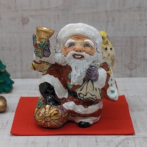 105-999-0001　置物 インテリア クリスマス/サンタクロース・敷布付