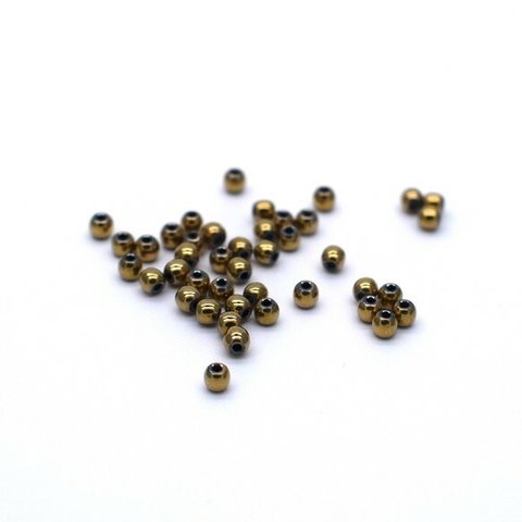 ヘマタイト 30粒 極小 ゴールド系 2mm パーツ 素材 天然石 パワーストーン ビーズ