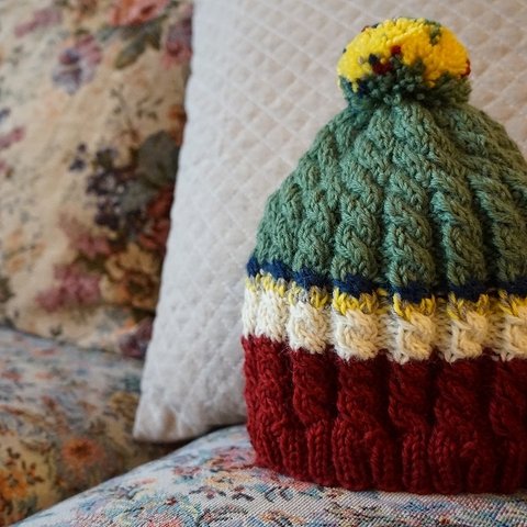 手編みのお帽子