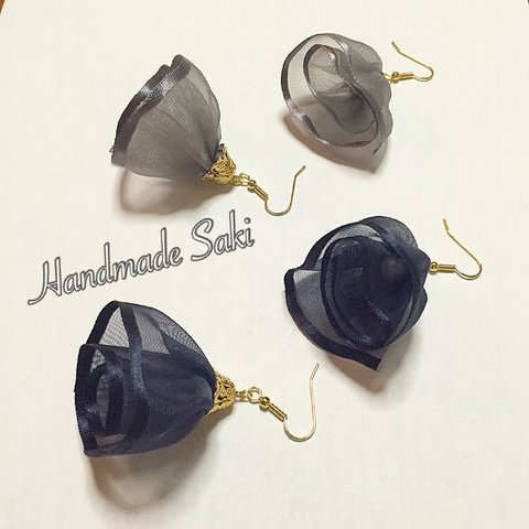 レースリボンピアス(イヤリング)