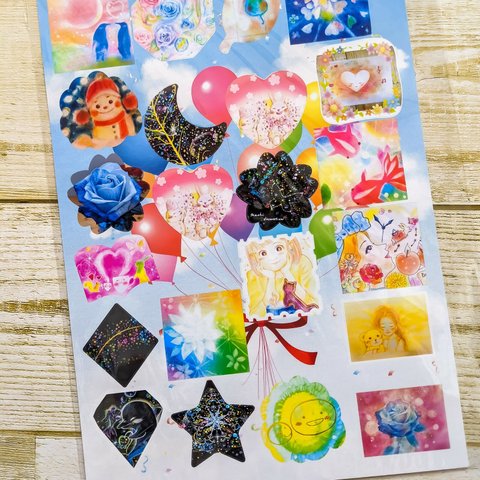 【お買い得商品♪】machiオリジナルシール  & 5枚のポストカードセット