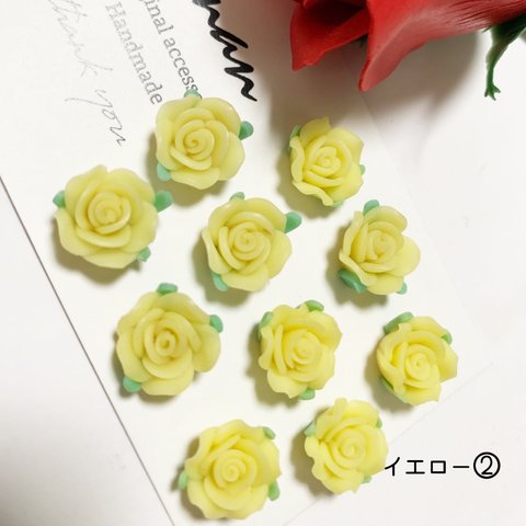 ＊P352＊樹脂薔薇・クリア薄イエロー②