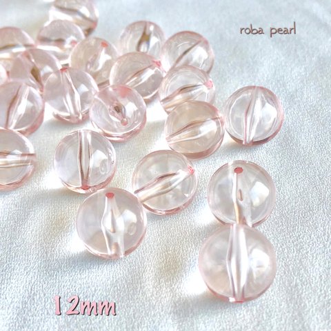 国産 🌸クリア ピンク 12mm🌸穴あき  貫通