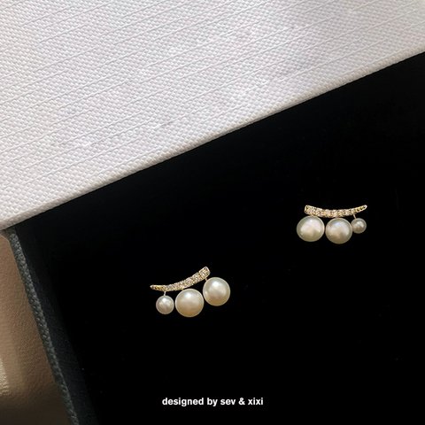 【受注生産】天然真珠　のピアス