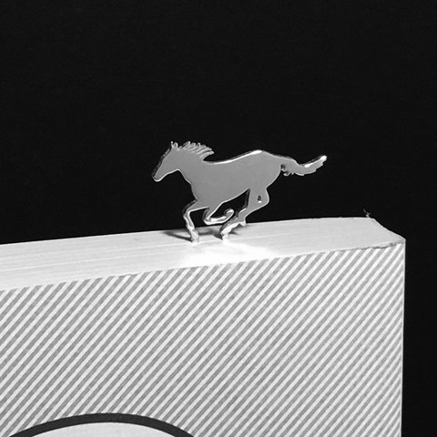 Horse-1-BookMark Silver Thoroughbred <order production 7days>