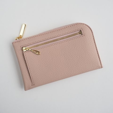 薄くて軽いコンパクトな財布 10枚カードポケット　シュリンクピンク　スクイーズ