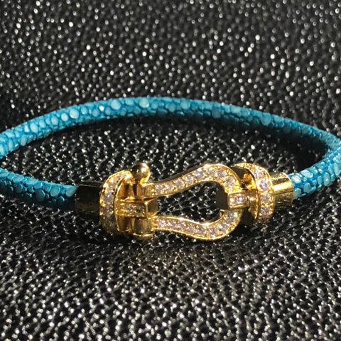 スティングレイラグジュアリースタイルブレスレット エレクリックブルーstingray luxury style bracelet  electric blue