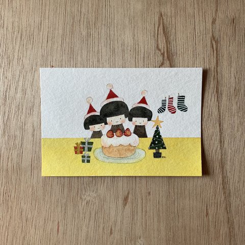 「クリスマスの思い出」キラキラ原画　送料無料