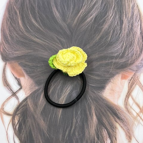 薔薇のヘアゴム🌹*イエローカラー