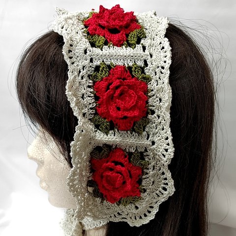 薔薇のヘッドドレス