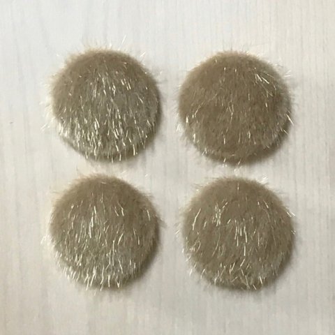 LIGHT BROWN FAKE FUR CABOCHONS PARTS