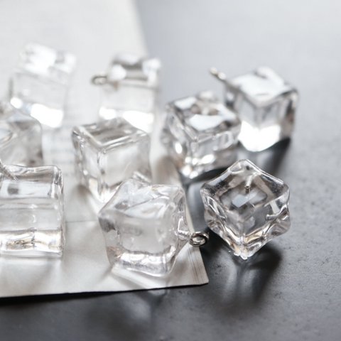  【10個】Acryl ice🧊氷チャーム＊アクリルブロックチャーム＊クリスタル