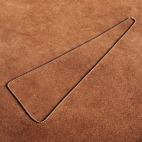真鍮ボールチェーン ネックレス（幅2mm 45cm）ブラス ペンダント アクセサリー メンズ レディース コネクター パーツ ハンドメイド