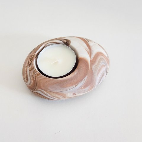 【candle holder latte marble】キャンドルホルダーラテマーブル