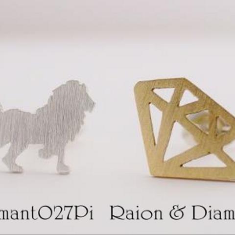 Raion & Diamond　ピアス　【adamant027Pi】