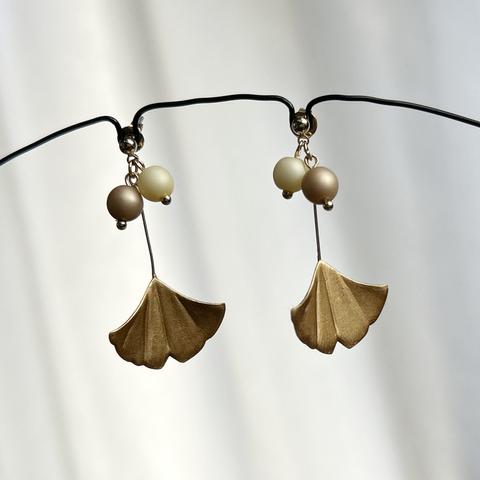 gingko earring / 銀杏のピアス イヤリング