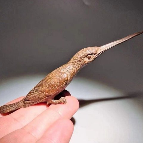 アンティーク ブロンズ カワセミ 動物 置物 銅 ハシビロコウ 銅鳥 キツツキ 茶道 茶芸’