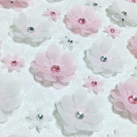 お花シール❁︎40枚❁︎fairy flower pink