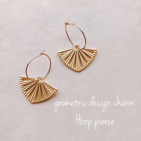 14kgf♡biometric designed charm hoop pierce
