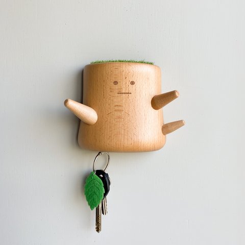 木の妖精 ボーちゃん キーホルダー キーラック 木製 TOSMU