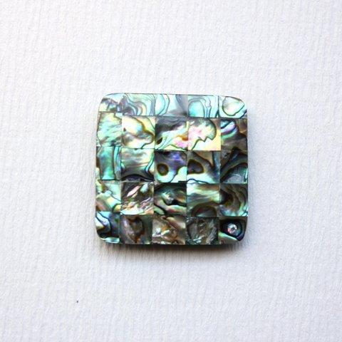 ●帯留/帯留め paua mosaic