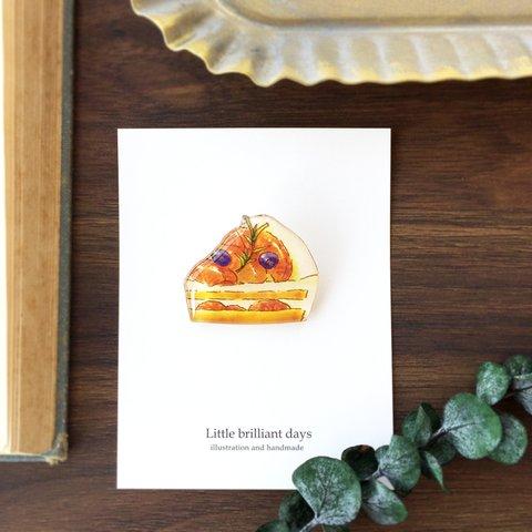 Orange cake brooch｜オレンジケーキブローチ