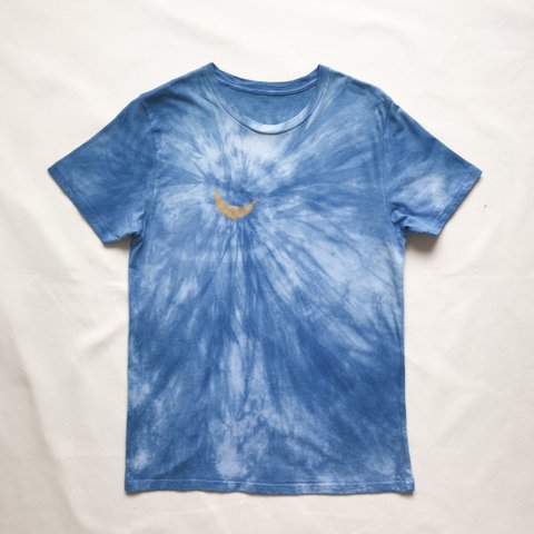 送料無料　MOONLIGHT 藍染 オーガニックコットン使用 Sサイズ　Tシャツ