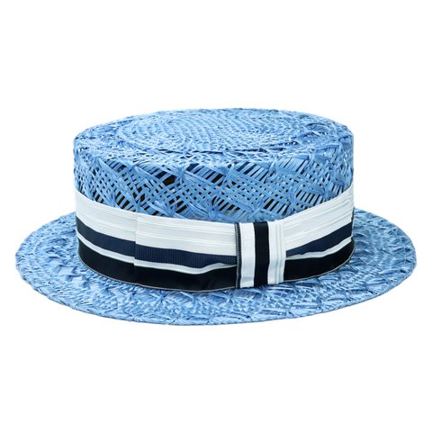 ケンマ草レース編みカンカン帽（柄リボン）（19SSN-007R)